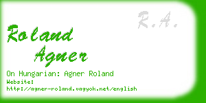 roland agner business card